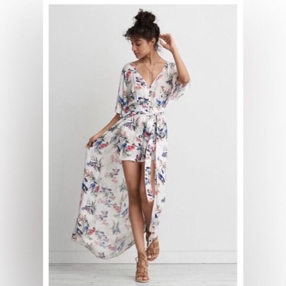 American Eagle Outfitters Pants - American Eagle botanical romper dress size 4